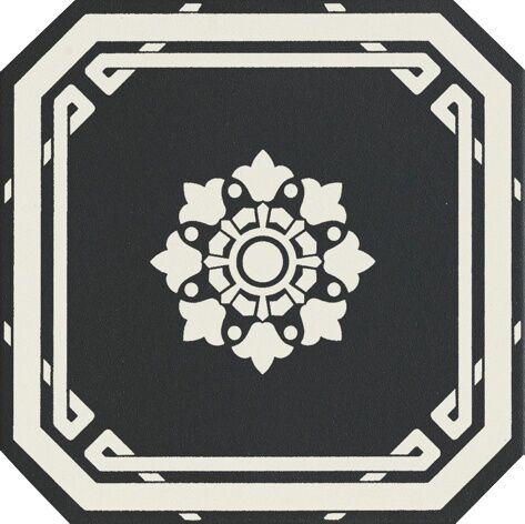Ceramiche Grazia Old England Ottagono Black Dover 20×20 cm