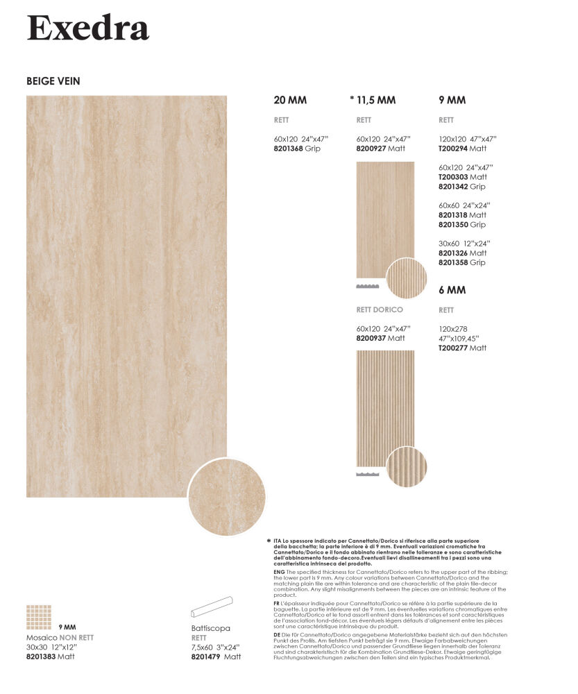 Alfalux Exedra 2CM EXE.VE.BE GRIP R 60×120 cm