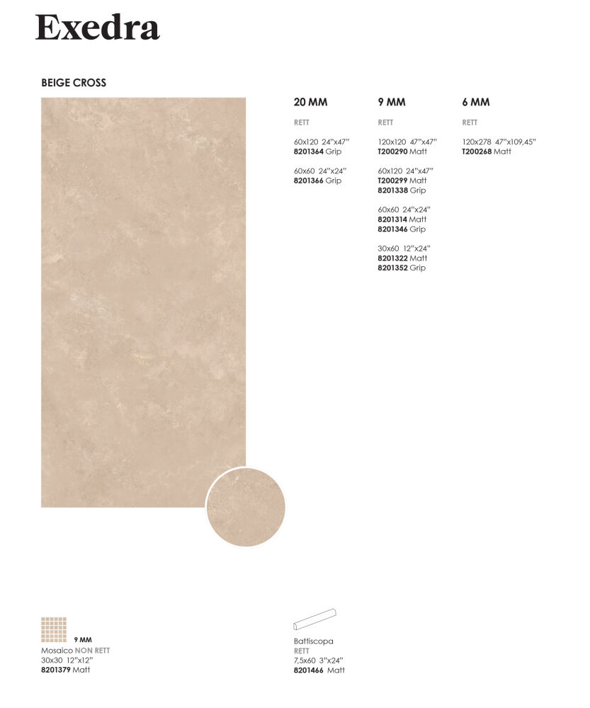 Alfalux Exedra CR.BE.GRIP RE 60×120 cm