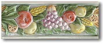 Ceramiche Grazia Boiserie Robbiana Bianco Craquele dekor 8×20 cm
