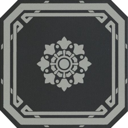 Ceramiche Grazia Old England Ottagono Black London 20×20 cm